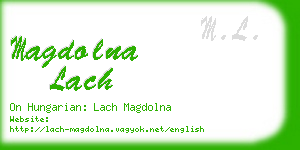 magdolna lach business card